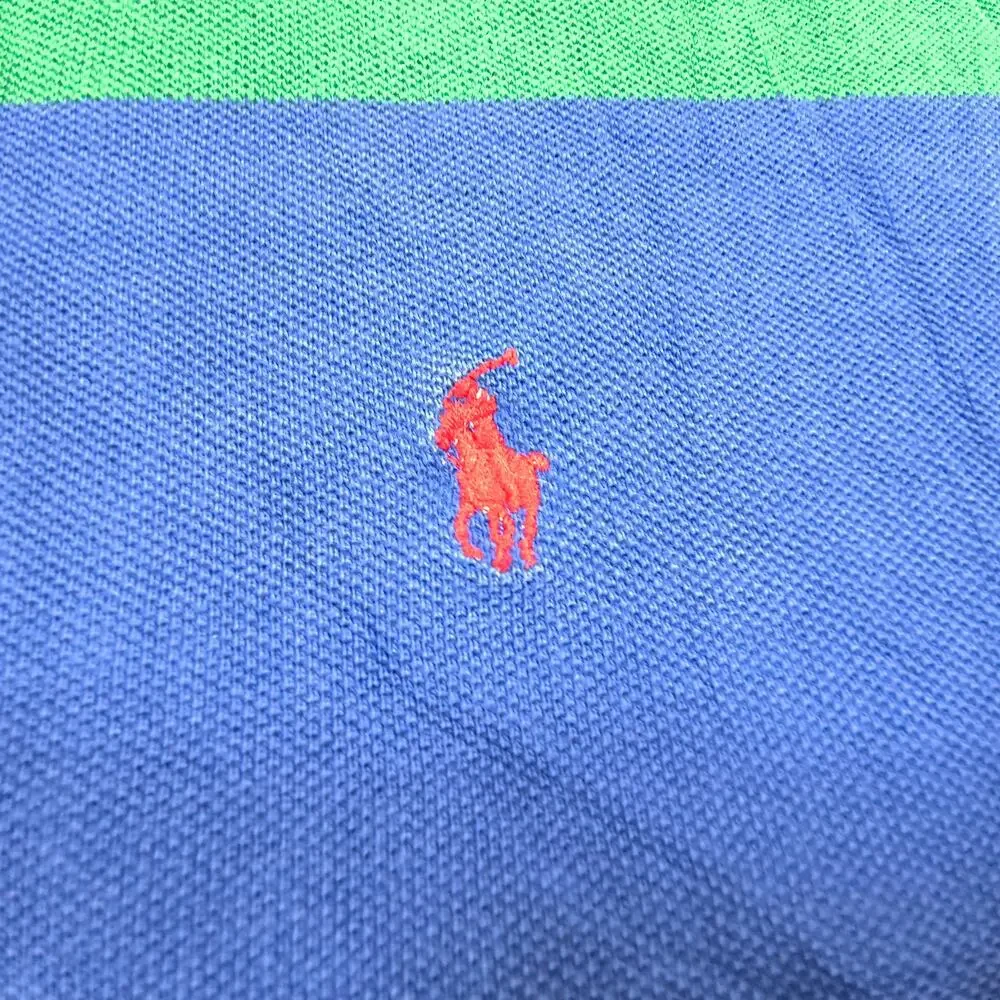 Polo by Ralph Lauren Casual Collared Polo Shirt Mens Size Medium M Blue Green